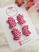 Load image into Gallery viewer, Magenta Dotty Pigtails