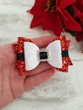 Load image into Gallery viewer, Santa's Belt Hairbow