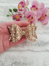 Load image into Gallery viewer, Gold Glitter Bow