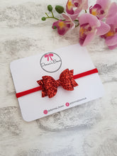 Load image into Gallery viewer, Red Glitter Bow
