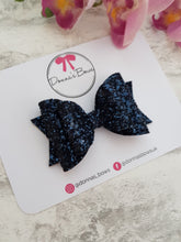 Load image into Gallery viewer, Navy Glitter Bow