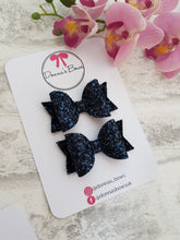 Load image into Gallery viewer, Navy Glitter Bow