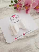 Load image into Gallery viewer, White Glitter Bow