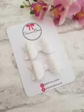Load image into Gallery viewer, White Glitter Bow
