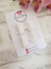 Load image into Gallery viewer, White Glitter Bow