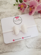 Load image into Gallery viewer, White Glitter Bow