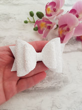 Load image into Gallery viewer, White Glitter Bow