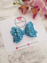 Load image into Gallery viewer, Blue Glitter Bow