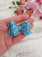 Load image into Gallery viewer, Blue Glitter Bow