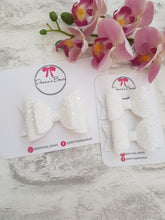 Load image into Gallery viewer, Iridescent White Bow