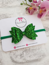 Load image into Gallery viewer, Green Glitter Bows