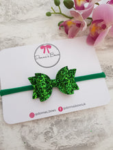 Load image into Gallery viewer, Green Glitter Bows