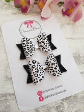 Load image into Gallery viewer, Monochrome Leopard Print Pigtails