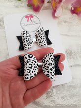 Load image into Gallery viewer, Monochrome Leopard Print Pigtails