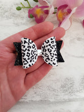 Load image into Gallery viewer, Monochrome Leopard Print Pigtails