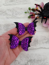 Load image into Gallery viewer, Purple Bat Wing Pigtails