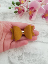 Load image into Gallery viewer, Mustard Suede Pigtails