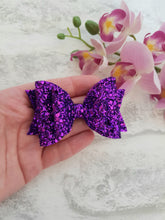Load image into Gallery viewer, Purple Glitter Bow