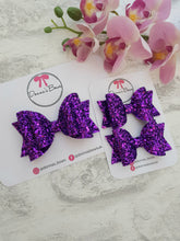 Load image into Gallery viewer, Purple Glitter Bow