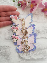 Load image into Gallery viewer, Butterfly Birthday Bow