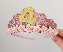 Load image into Gallery viewer, Dusky Pink Birthday Tiara