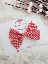Load image into Gallery viewer, Gingham School Bows