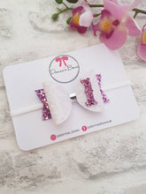 Load image into Gallery viewer, Lilac Glitter Birthday Bow