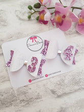 Load image into Gallery viewer, Lilac Glitter Birthday Bow
