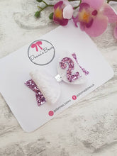 Load image into Gallery viewer, Lilac Glitter Birthday Bow