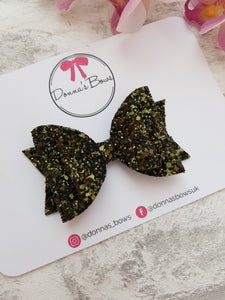 Khaki Glitter Bows