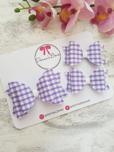 Lilac Gingham Bows