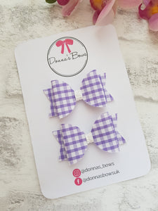 Lilac Gingham Bows