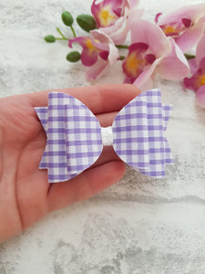 Lilac Gingham Bows