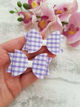 Load image into Gallery viewer, Lilac Gingham Bows
