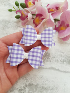 Lilac Gingham Bows