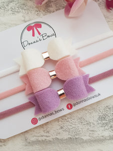 Wool Felt Bow Set