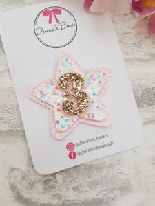 Confetti Birthday Bow & Badge