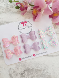 Teeny Bow Pigtail Sets