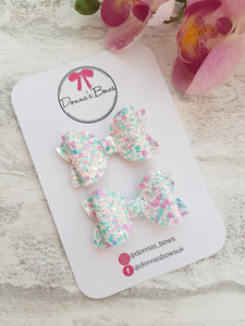 Teeny Bow Pigtail Sets