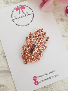 Rose Gold Leaf Clip