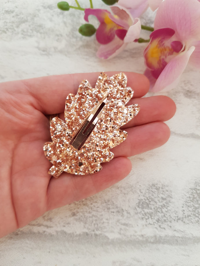 Rose Gold Leaf Clip