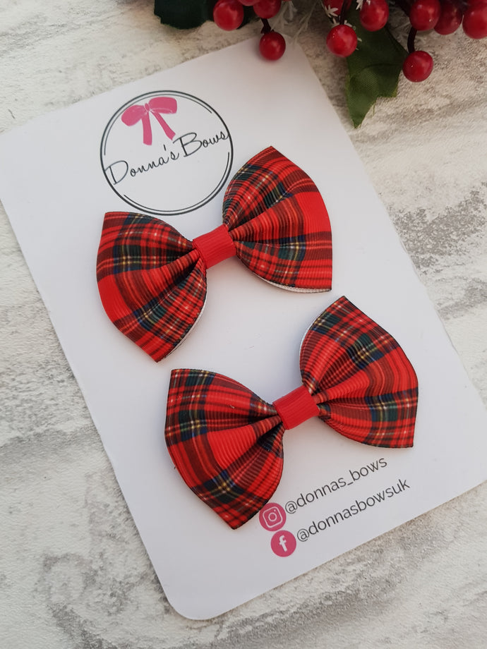 Tartan Ribbon Pigtails