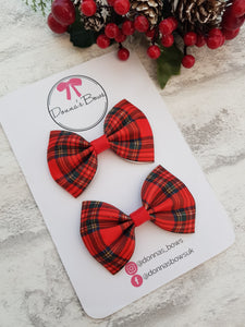 Tartan Ribbon Pigtails