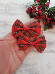 Tartan Ribbon Pigtails