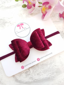 Burgundy Velvet Bow