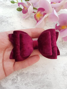 Burgundy Velvet Bow