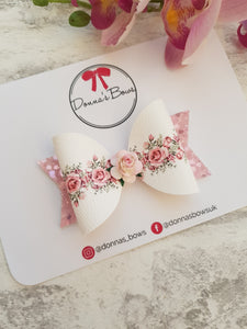 Pink Roses Bow