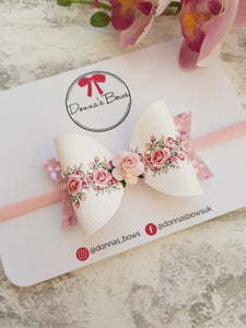 Pink Roses Bow