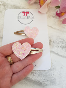 Pink Heart Clips