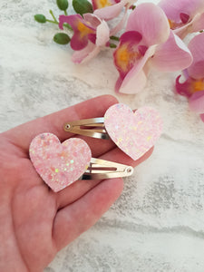 Pink Heart Clips